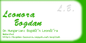 leonora bogdan business card